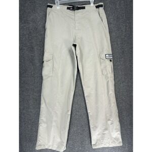 Vintage Prana Cargo Pants Mens Large Belted Cotton Outdoor Hiking Roll Up